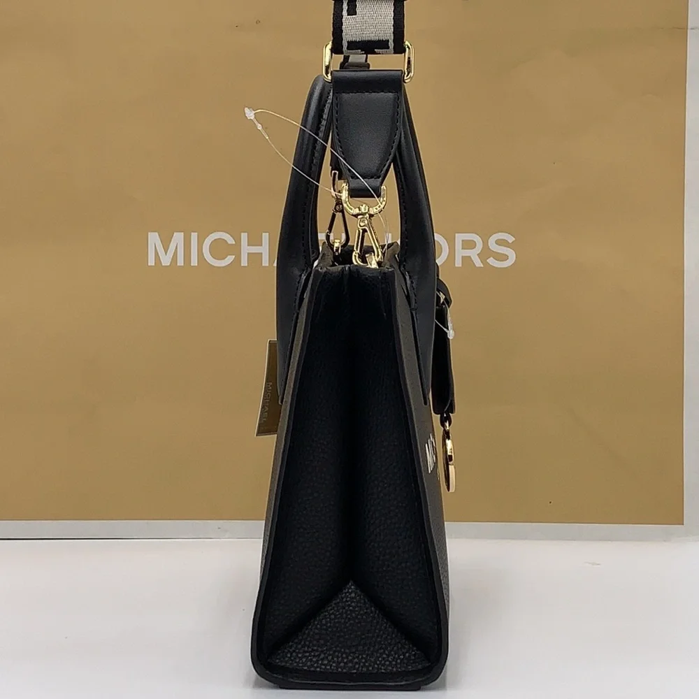 MICHAEL KORS MIRELLA SMALL SHOPPER TOP ZIP XBODY Black COLOR